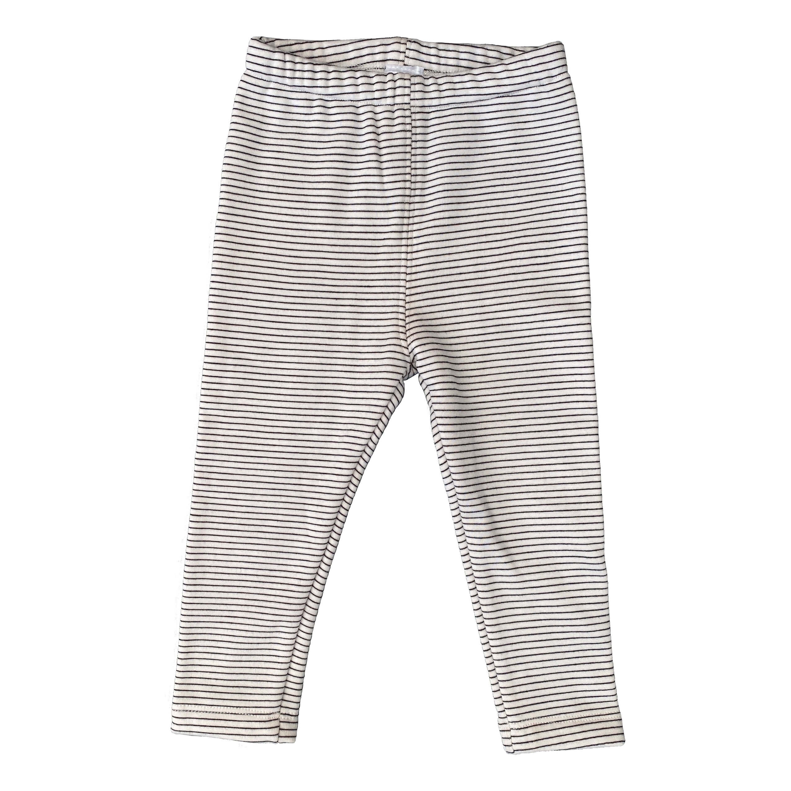 Tights Black & White Stripped Warm