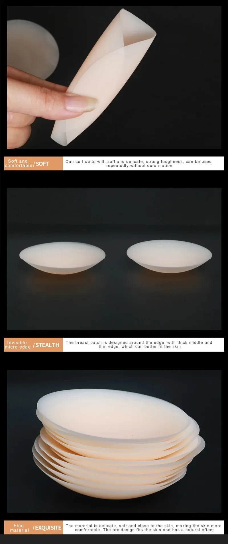 Non-Sticky Reusable Nipple Covers