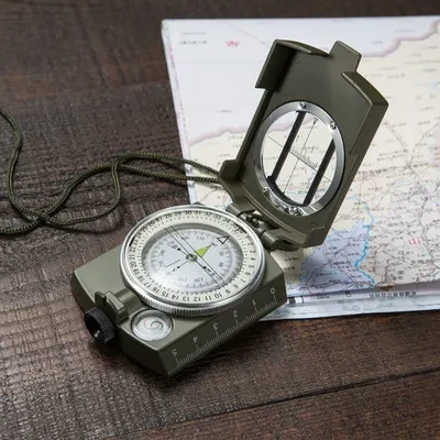 High-Precision American Compass, Multi-Function Military Green Compass