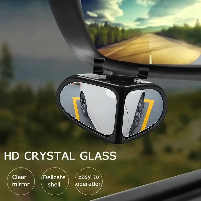 2pcs HD Blind Spot Mirrors for Cars - 360° Adjustable