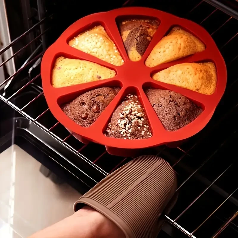8-Cavity Silicone Triangle Cake Mold