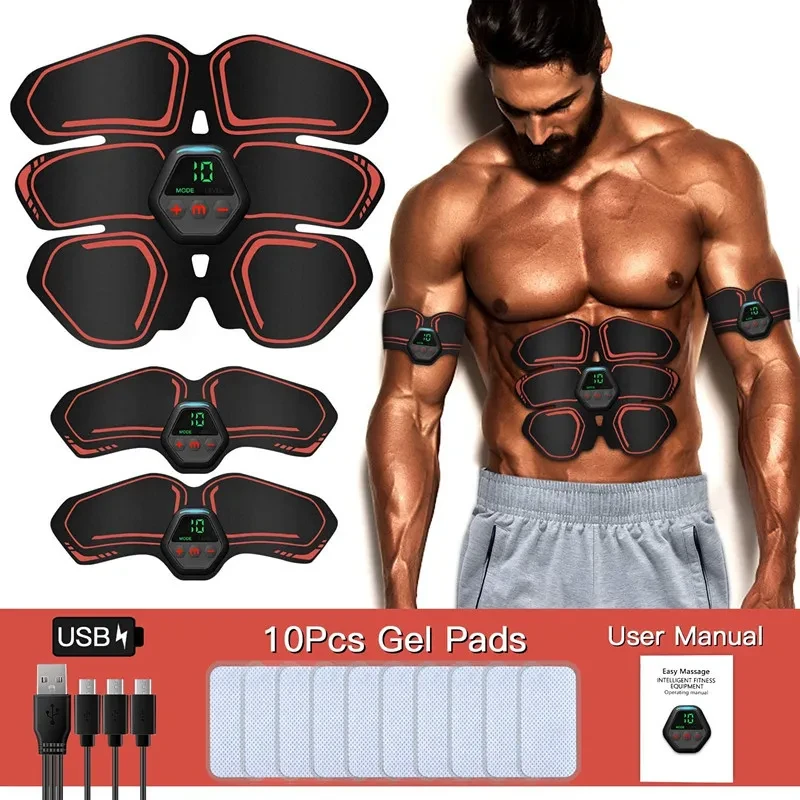Abdominal muscle training with EMS fitness equipment