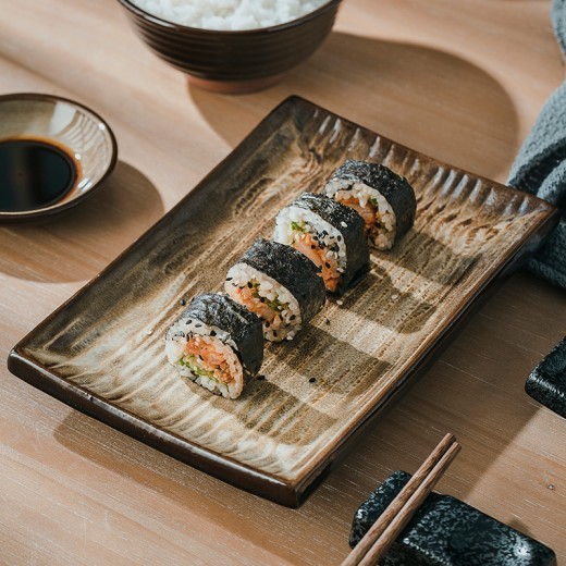 Rectangular Porcelain Dinner Plate Home Snacks Sushi Plate