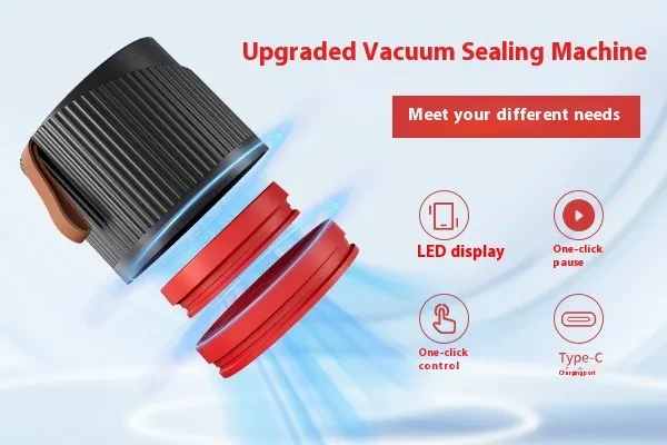 Electric Mason Jar Vacuum Sealer Kit Cordless Automatic Jar Sealer Set for Food Storage and Fermentation with Mason Jar Lids