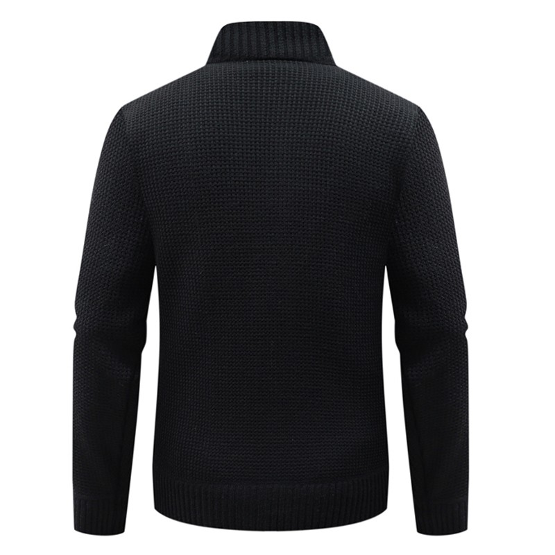 Men’s Winter Warm Fleece-Lined Cardigan Jacket