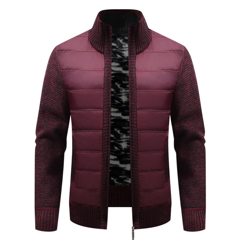 Men’s Winter Warm Fleece-Lined Cardigan Jacket
