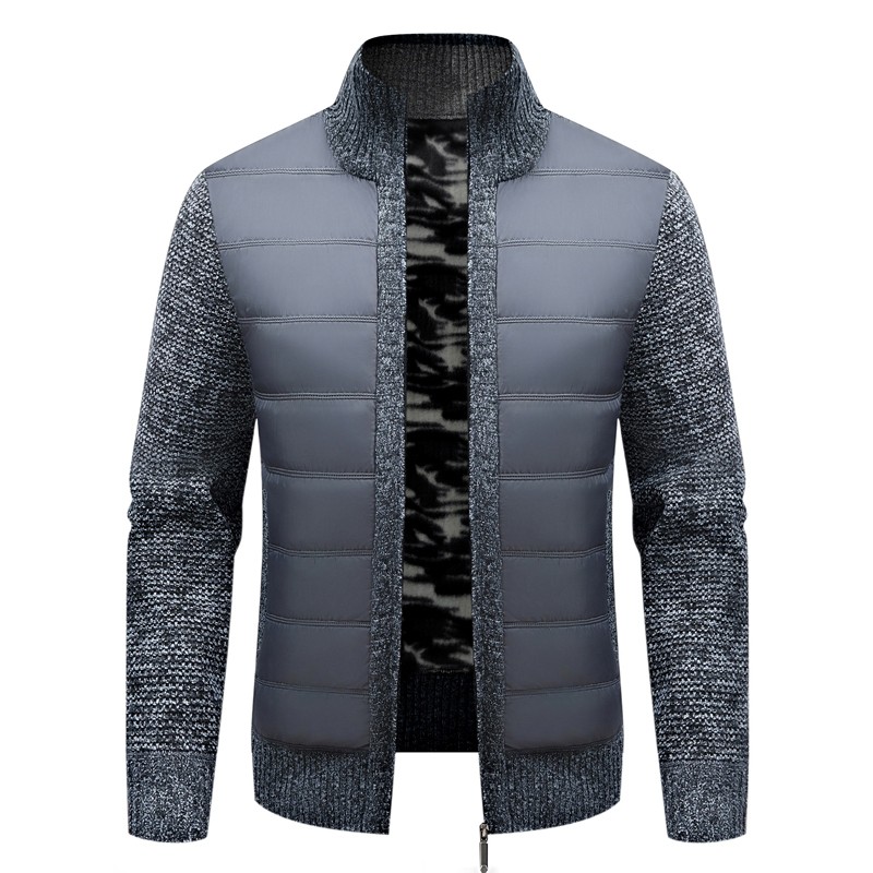 Men’s Winter Warm Fleece-Lined Cardigan Jacket