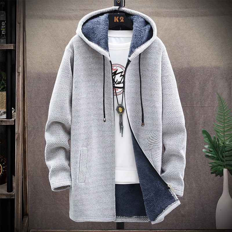 Men’s Slim Fit Hooded Knitted Sweater Coat