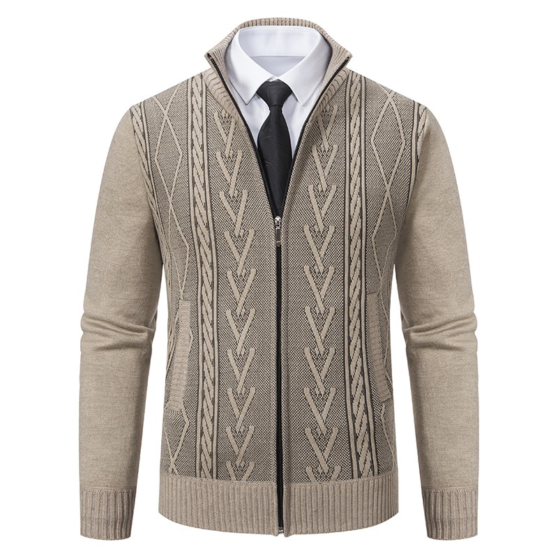 Men’s Cashmere Padded Knitted Sweater Coat Men’s Cashmere Padded Knitted Sweater Coat