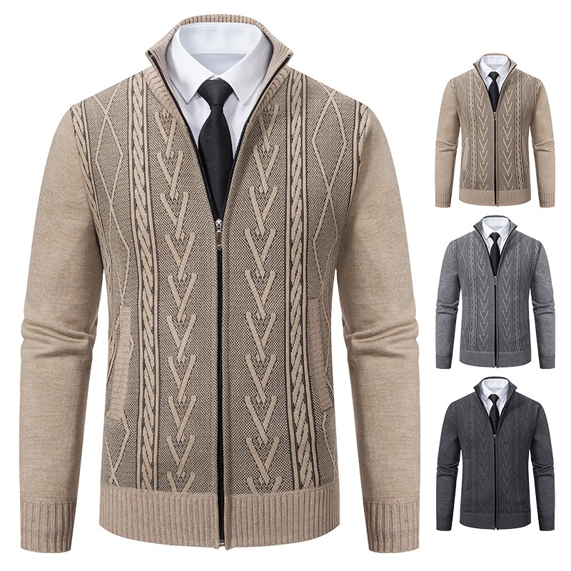 Men’s Cashmere Padded Knitted Sweater Coat Men’s Cashmere Padded Knitted Sweater Coat