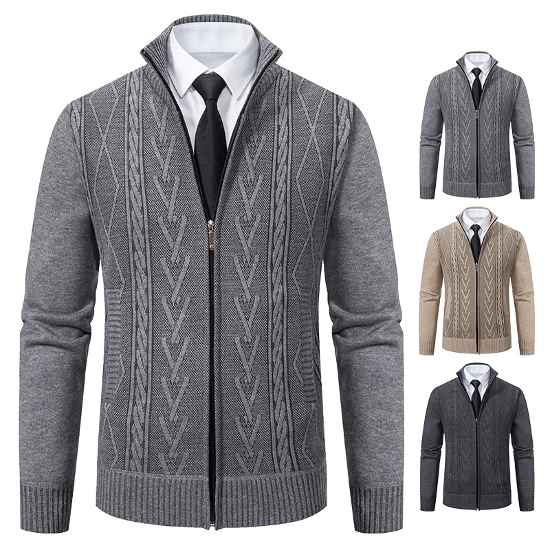 Men’s Cashmere Padded Knitted Sweater Coat Men’s Cashmere Padded Knitted Sweater Coat
