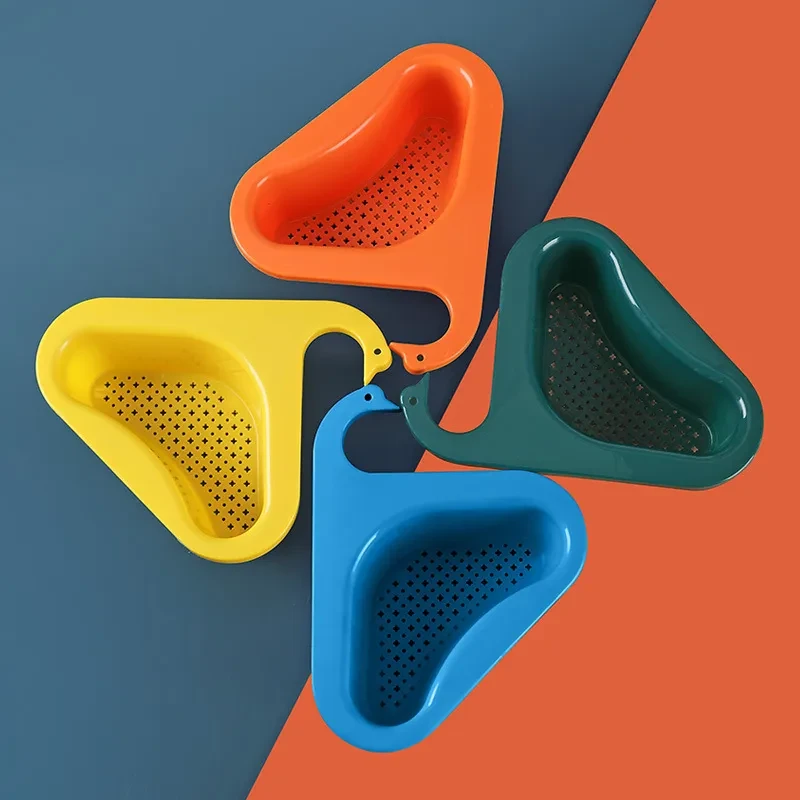 Kitchen Sink Triangle Drain Basket Pool Drain Basket Rag Storage Basket