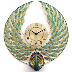 Peacock Wall Clock Beautiful