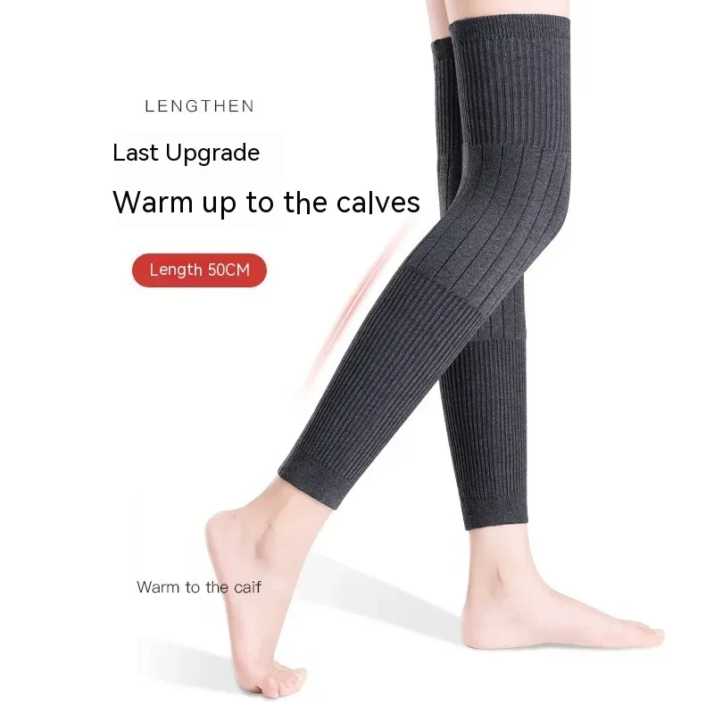 Knee-skin Fur Knee Pads Winter Warm Thickening Long Men and Women Leggings Motorcycle