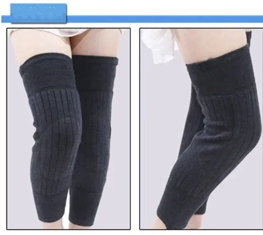 Knee-skin Fur Knee Pads Winter Warm Thickening Long Men and Women Leggings Motorcycle