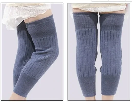 Knee-skin Fur Knee Pads Winter Warm Thickening Long Men and Women Leggings Motorcycle