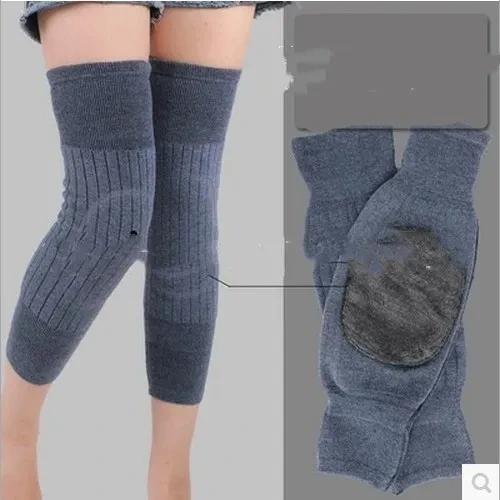 Knee-skin Fur Knee Pads Winter Warm Thickening Long Men and Women Leggings Motorcycle