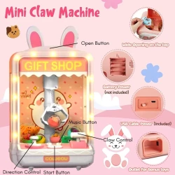 Kids Toys Claw Machine Jumbo Cartoon Automatic Doll Catching Machine with Music and Lights Children Gift