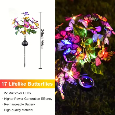 🦋Solar Outdoor Butterfly Lights💐