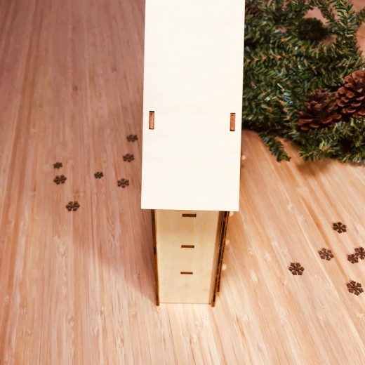 DIY wooden calendar Christmas gift box