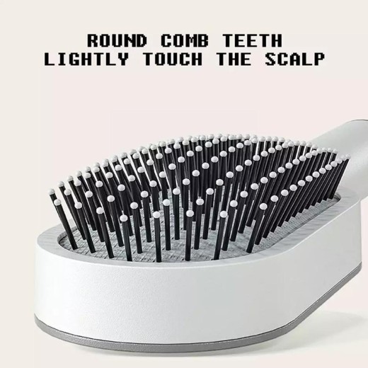 Self Cleaning Hair Brush For Women Massage Scalp Promote Blood Circulation Anti Hair Loss 3D Hair Growth Comb Hairbrush Self-Cleaning Hair Brush 3D Air Cushion Massager Brush Airbag Massage Comb B