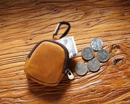 Cowhide Small Wallet Zipper Shell