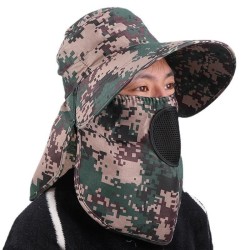 Foldable Visor Mountain Hat Anti UV Sun Wide Cap Beach Cap Outdoor Round Rimba Fishing Cap