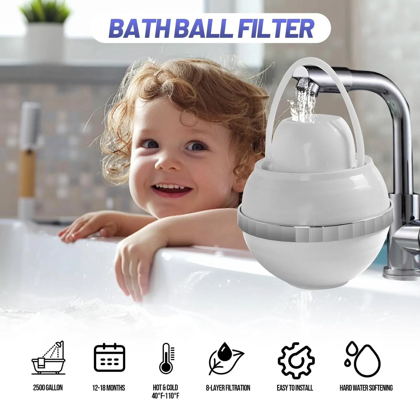 Bathtub Filter Bath Treasure Hanging Installation-free Shower Filter