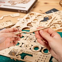 Wooden Toys 3D Puzzle Model DIY Train Assembly Suitable for Adult Birthday Gift Kids Decoration