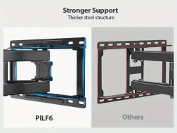 Dreamsmith 37-75 Inch TVs Full Motion TV Wall Mount Up to 100 lbs, Wall Mount Bracket with Dual Articulating Arms, Swivel, Tilt, Max VESA 600x400mm, TV Mount Fits 12inch/ 16inch Wood Studs