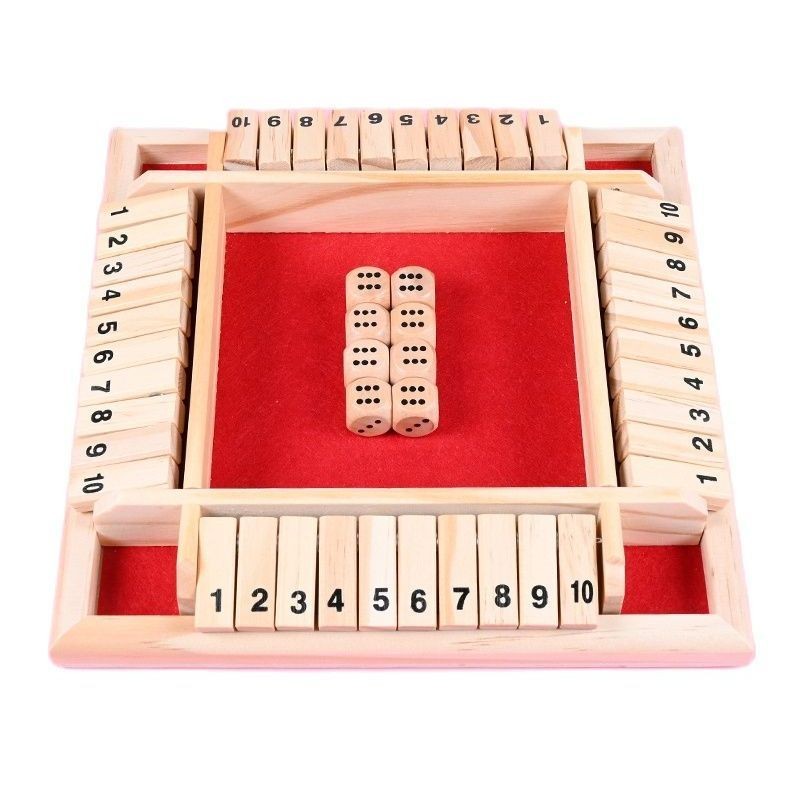 Shut the box board game educational children's toys math party games fun pasta