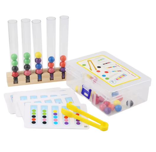 Clip Wooden Beads Test Tube Toy
