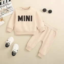 Cross-border Infant Neutral Men And Women Three-color Long Sleeve Embroidered Long-sleeve Suit