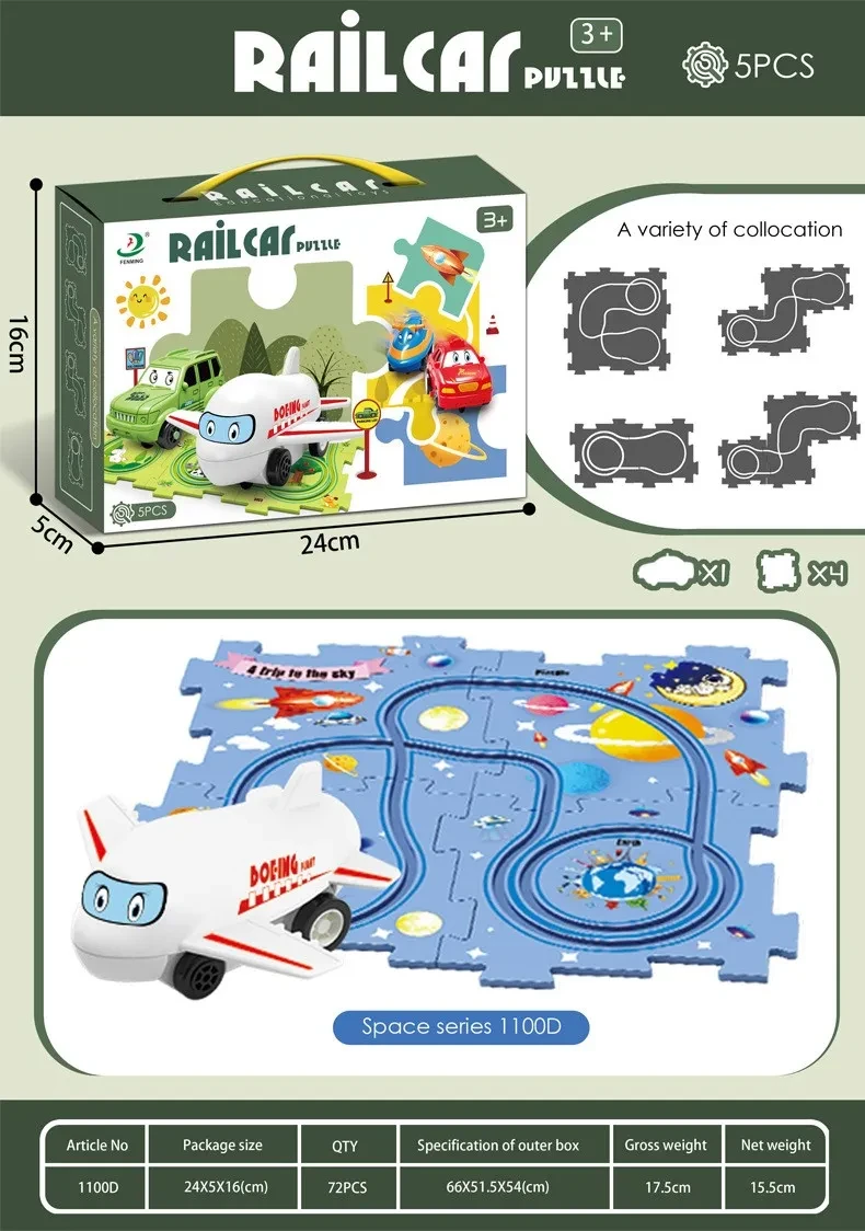 PuzzleRacer™ Kids Car Track Set
