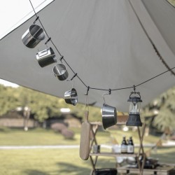 Portable Outdoor Windproof Clothesline And Multifunctional Camping Clothesline