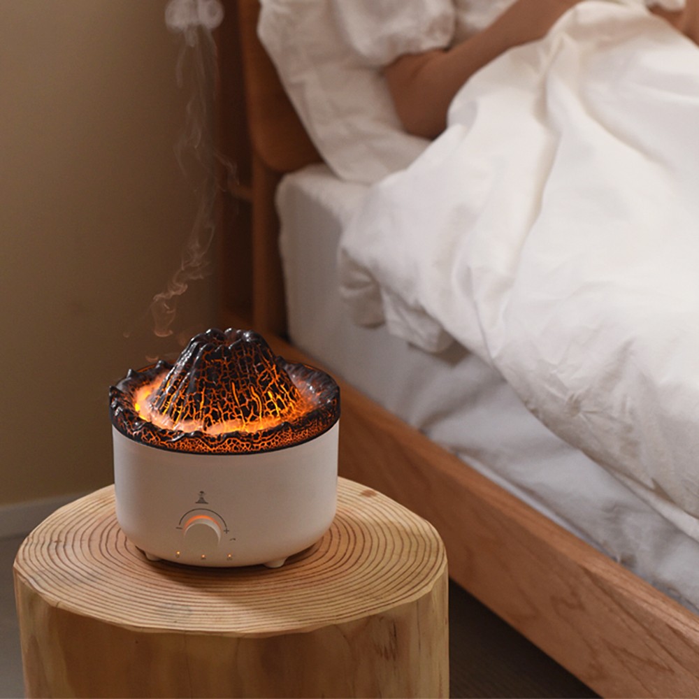 Simulated Flame Volcano Humidifier