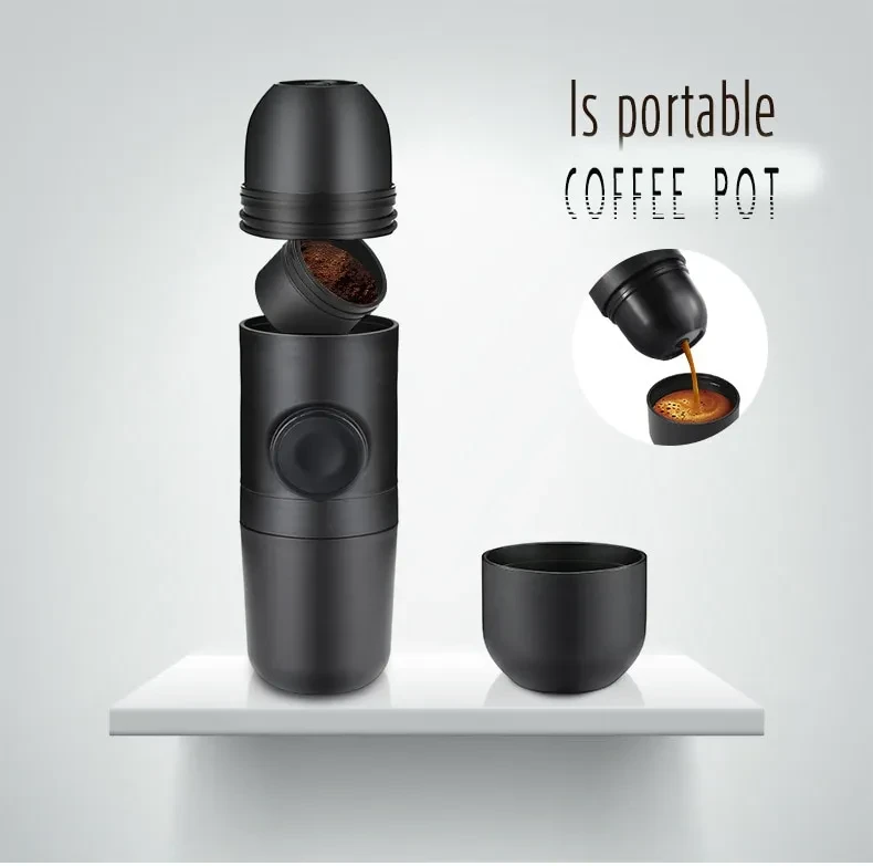 Condensed portable mini coffee machine
