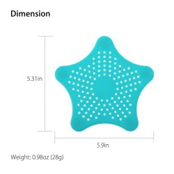 3PCS Silicone Starfish-shaped Sink Drain Filter Bathtub Hair Catcher Stopper Drain Hole Filter Strainer For Bathroom Kitchen Toilet