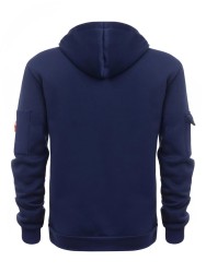 Multi-Pocket Zipper Loose Casual European Size Pullover Hoodie