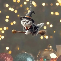 Acrylic Flat Magic Cat Cute Cartoon Pendant