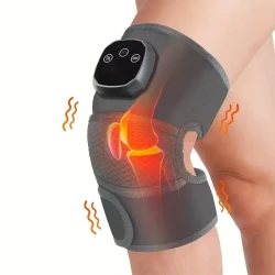 USB Rechargeable Knee Massager with Adjustable Heat & Vibration - Ideal for Joints, Shoulders, Legs | Odorless Beauty Spa Equipment