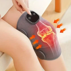USB Rechargeable Knee Massager with Adjustable Heat & Vibration - Ideal for Joints, Shoulders, Legs | Odorless Beauty Spa Equipment