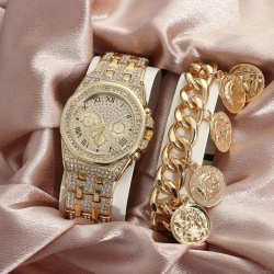 Diamond Large Dial Quartz Watch