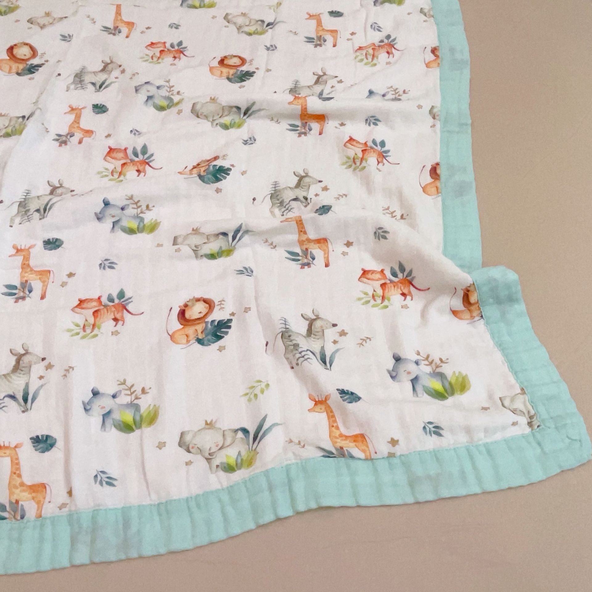 Summer Air Conditioning Blanket Bamboo Cotton Four-layer Yarn Single Child Cool Feeling Quilt Thin Blanket