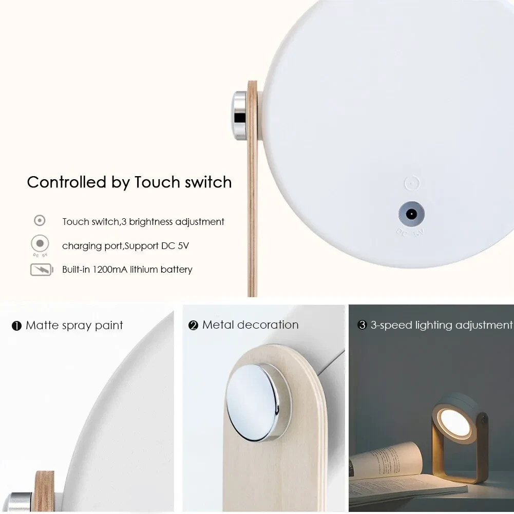 Foldable Touch Dimmable Reading LED Night Light
