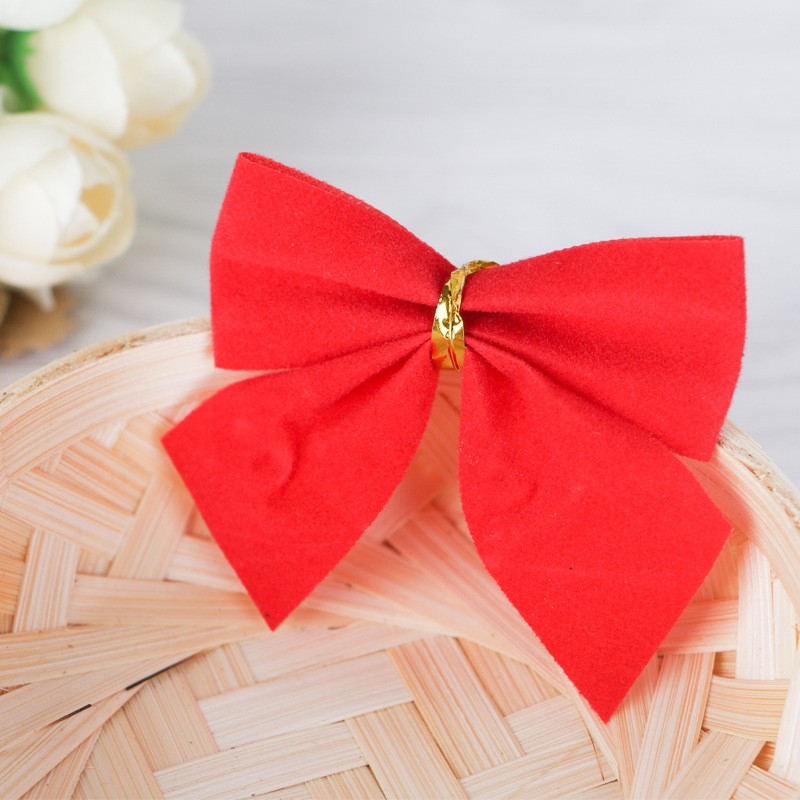 Christmas Decoration Supplies Christmas Tree Pendant Small Bowknot 12 Pieces