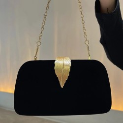 Female Minimalist Dinner Party With Small Square Bag In Hand