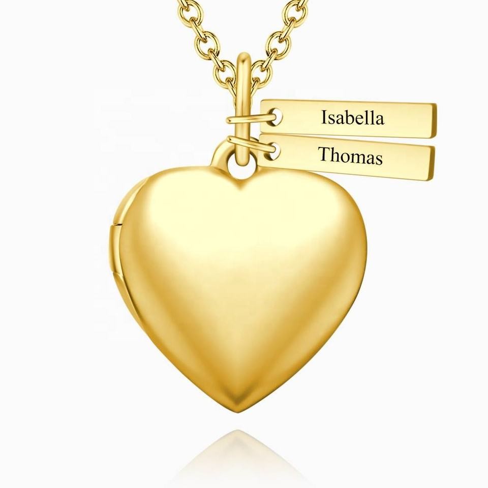 Love Heart-shaped Necklace DIY Jewelry Photo Pendant