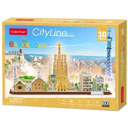 Cubicfun 3D Puzzle CityLine Barcelona