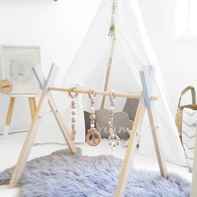 Wooden Baby Infant Fitness Frame Decorative Toys